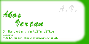akos vertan business card